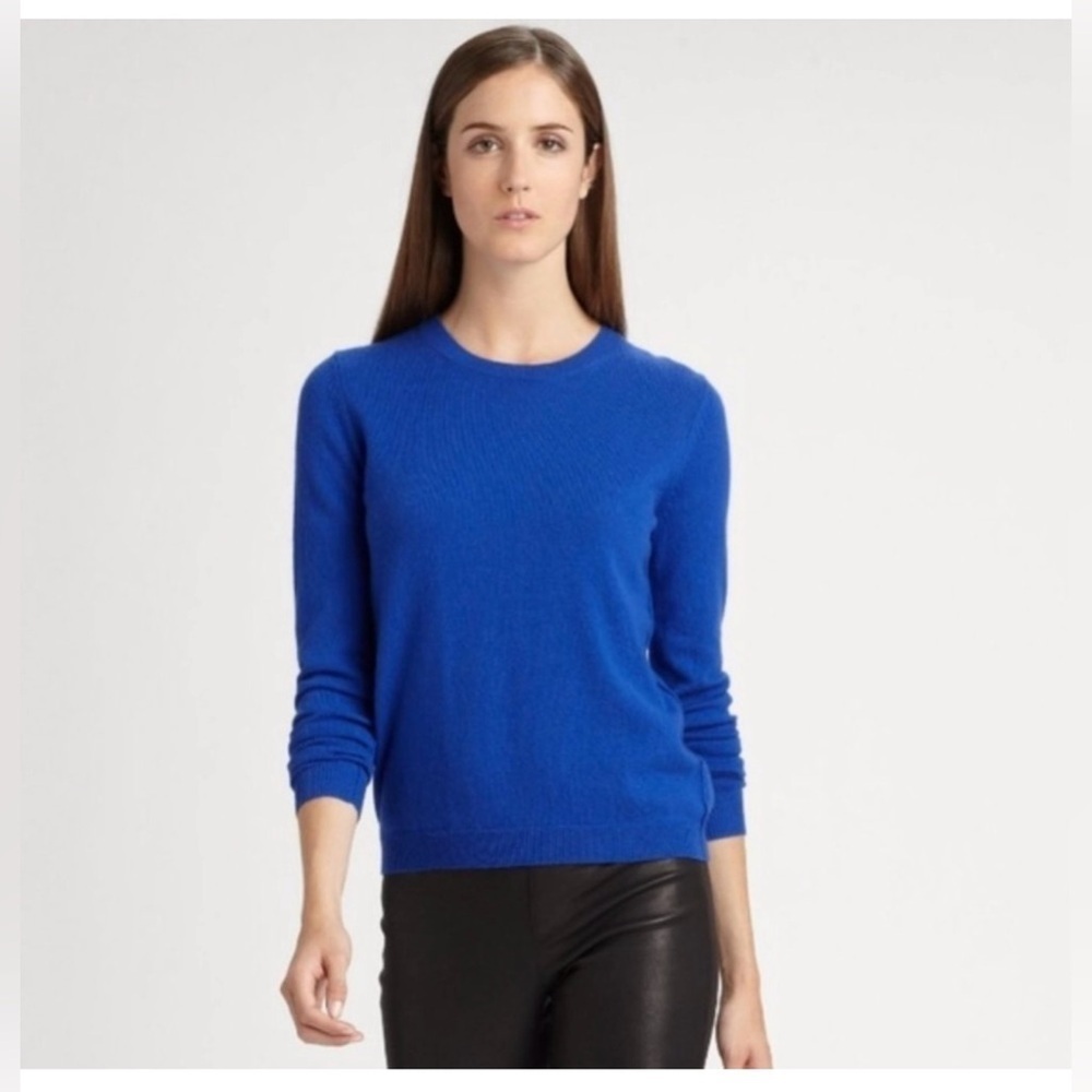 J. Crew 100% Merino Wool Royal Blue Crew Neck Sweater Size S